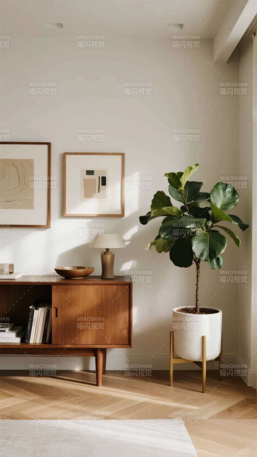 简约家居绿植角落图片