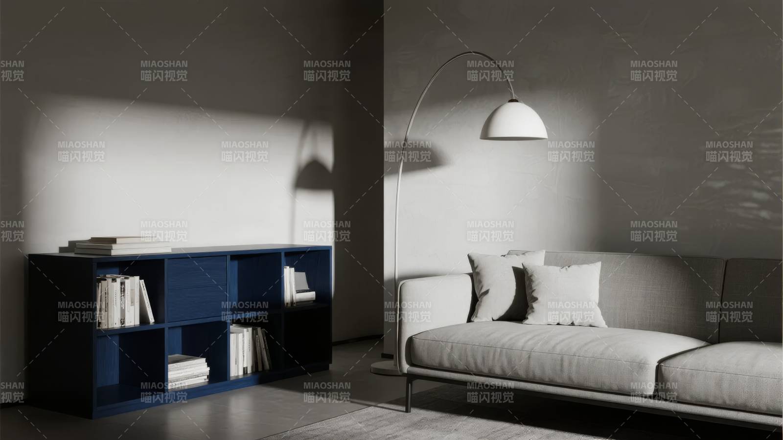 现代简约客厅一角图片