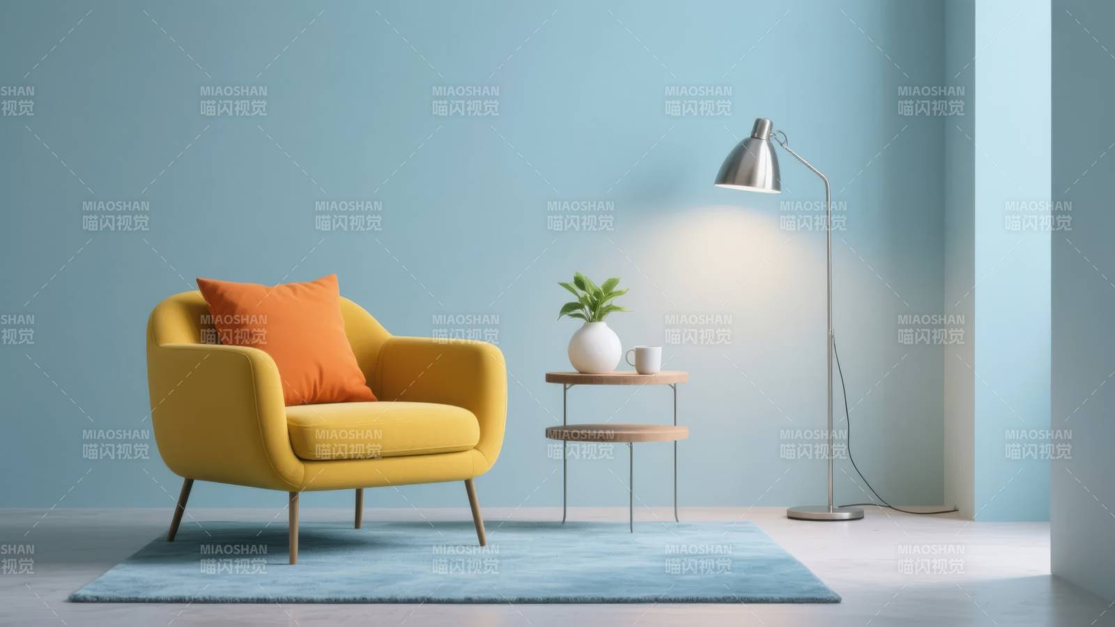 温馨现代客厅一角图片