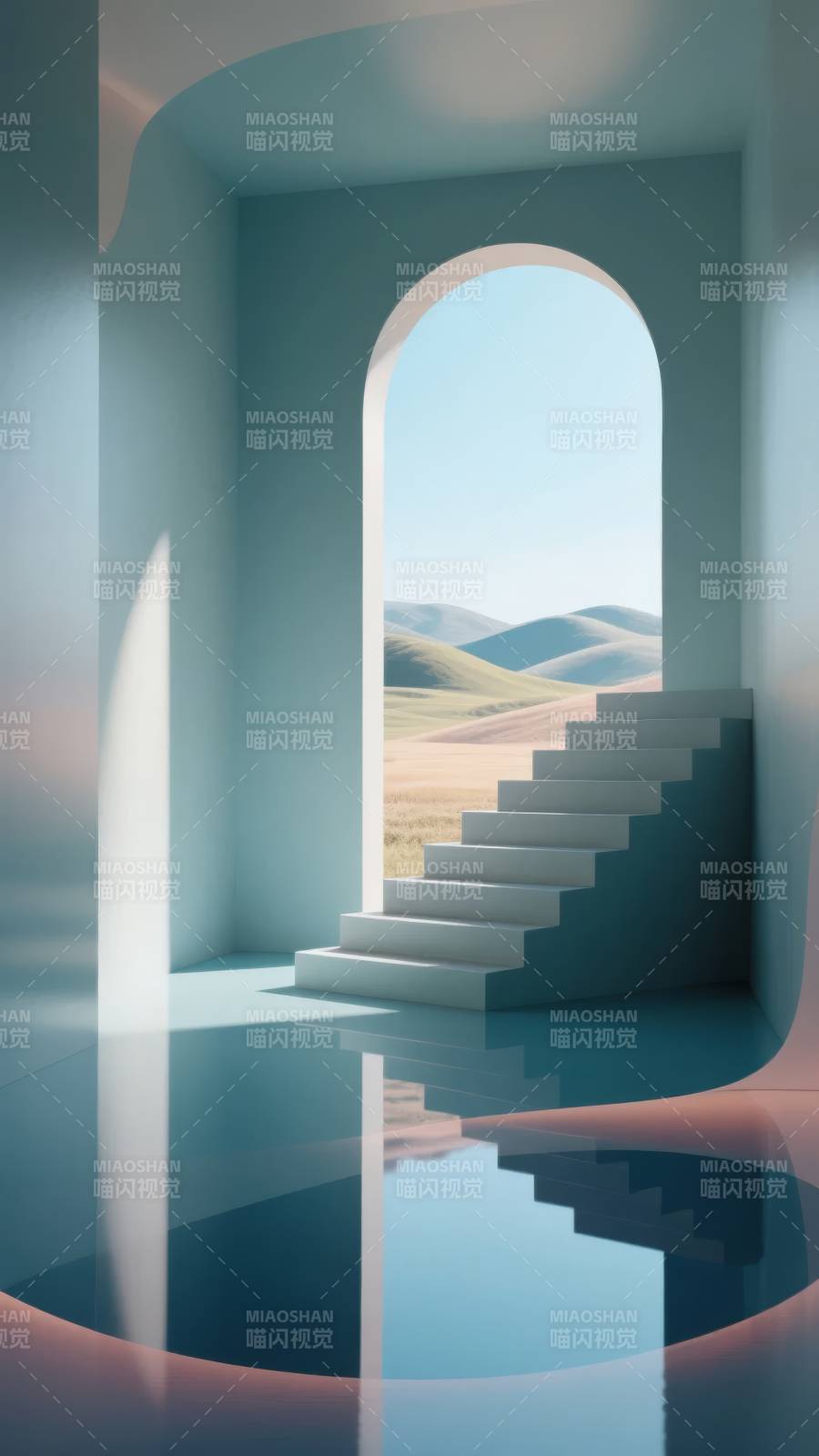 阶梯通向远方图片