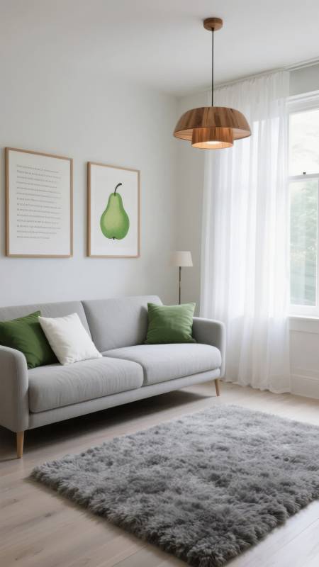 简约客厅 绿意点缀图片