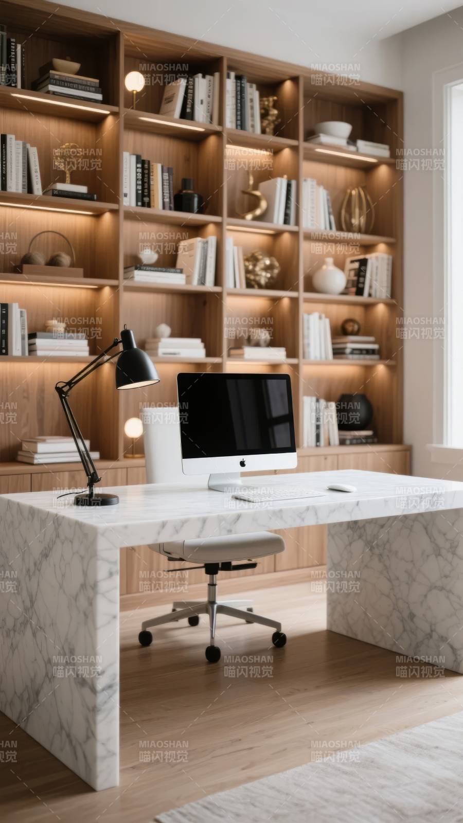 现代书房办公区图片
