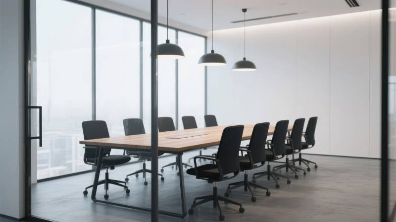 现代会议室全景图片