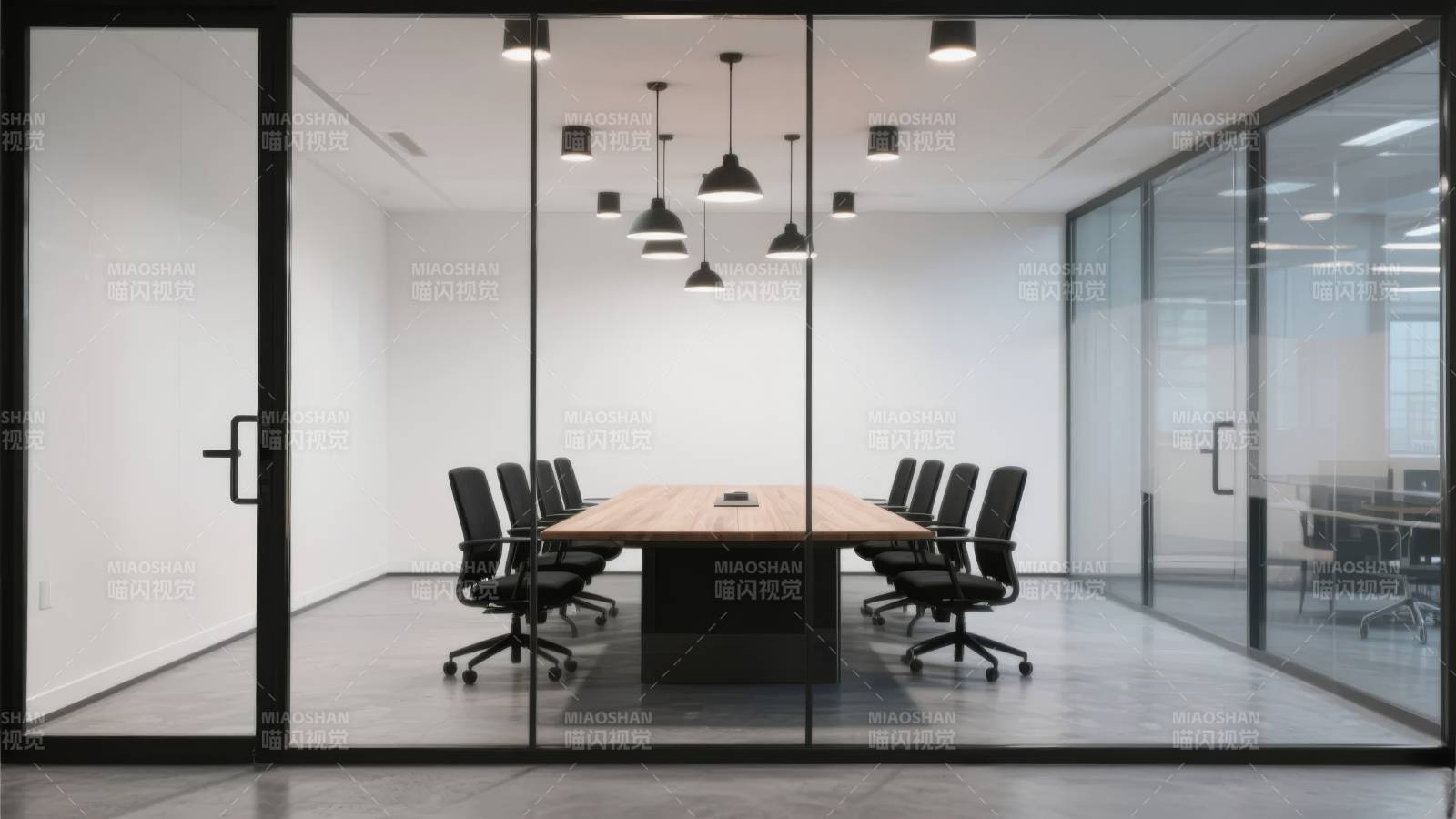 现代简约会议室图片