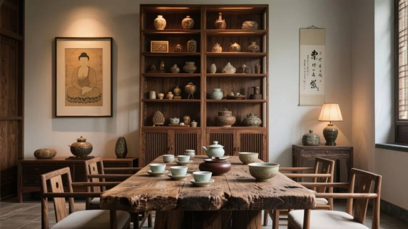 古韵茶室静谧雅致图片