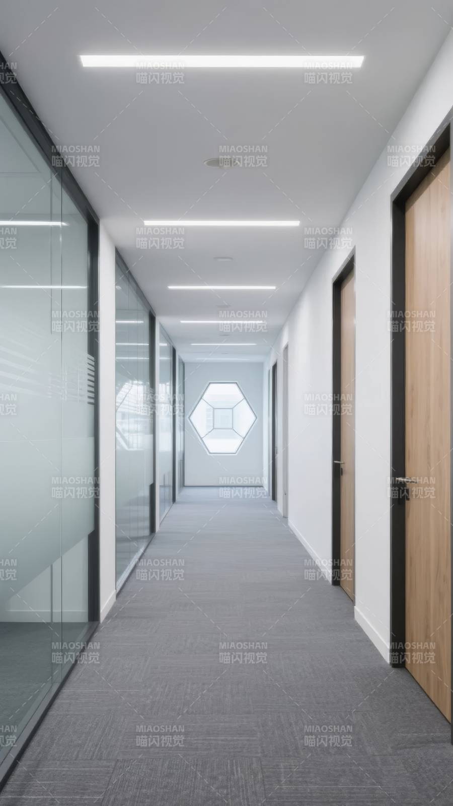 现代办公走廊图片