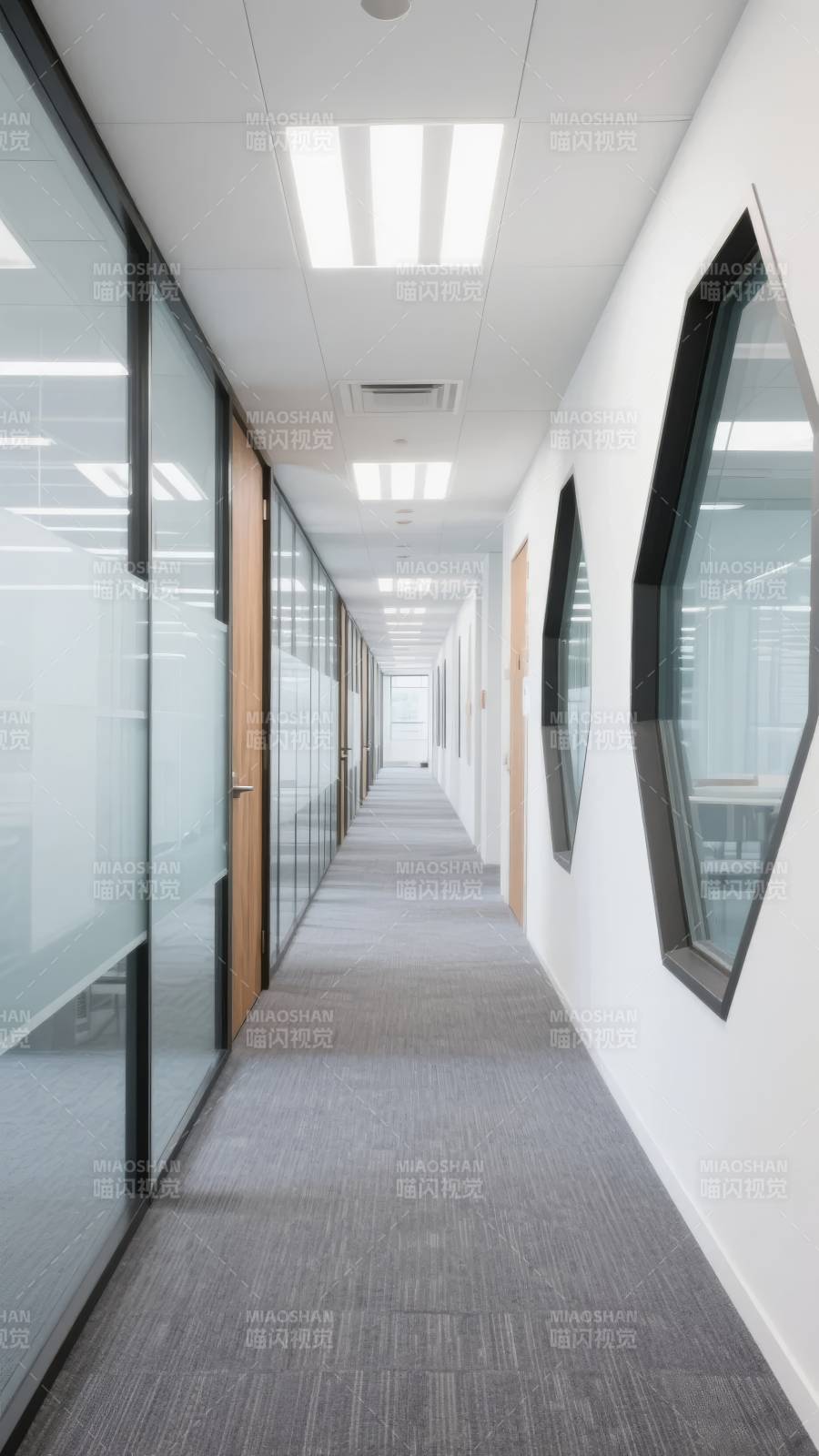 现代办公走廊图片