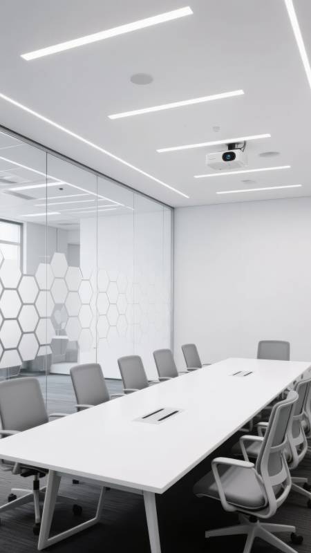 现代简约会议室图片