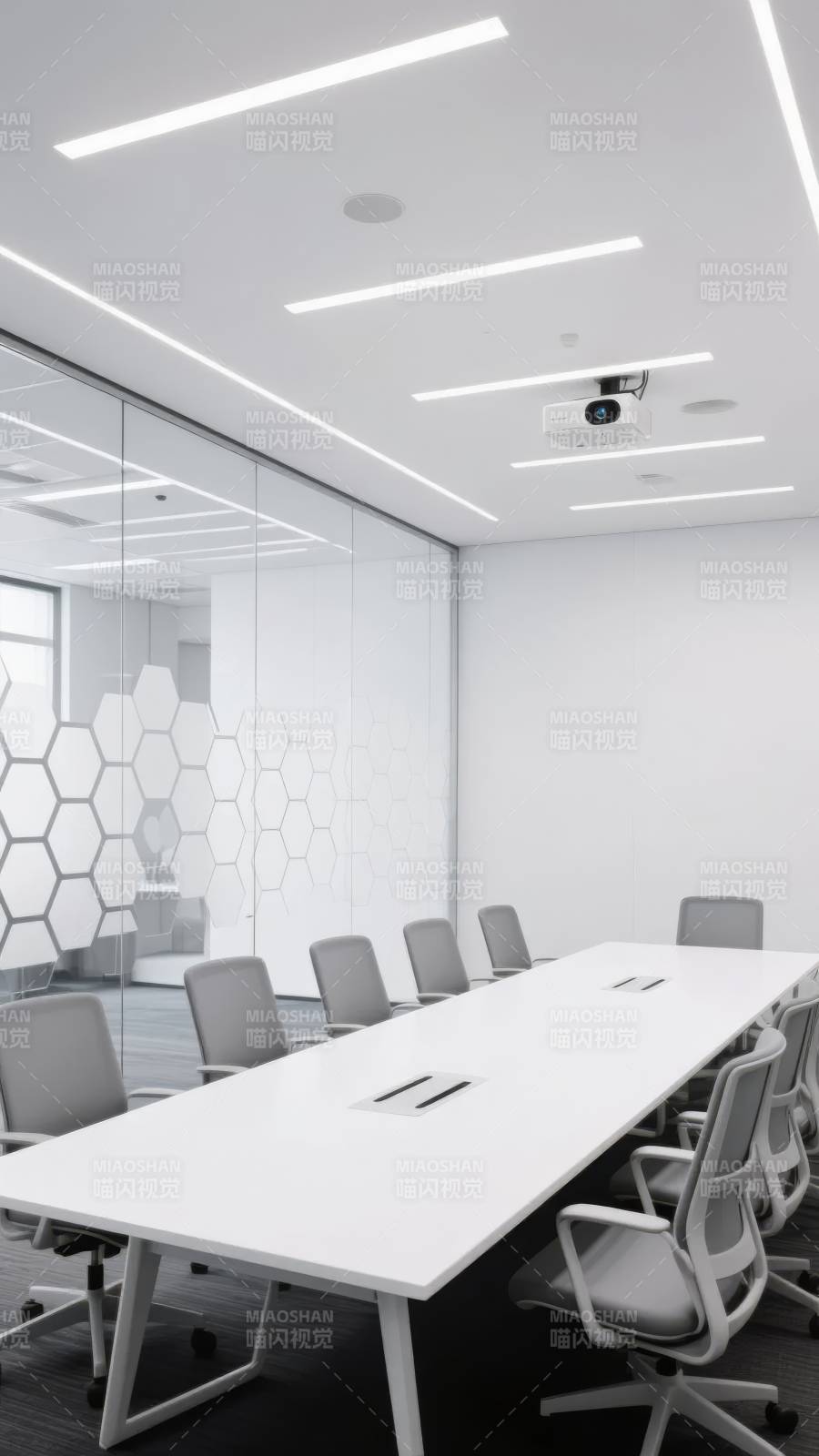 现代简约会议室图片