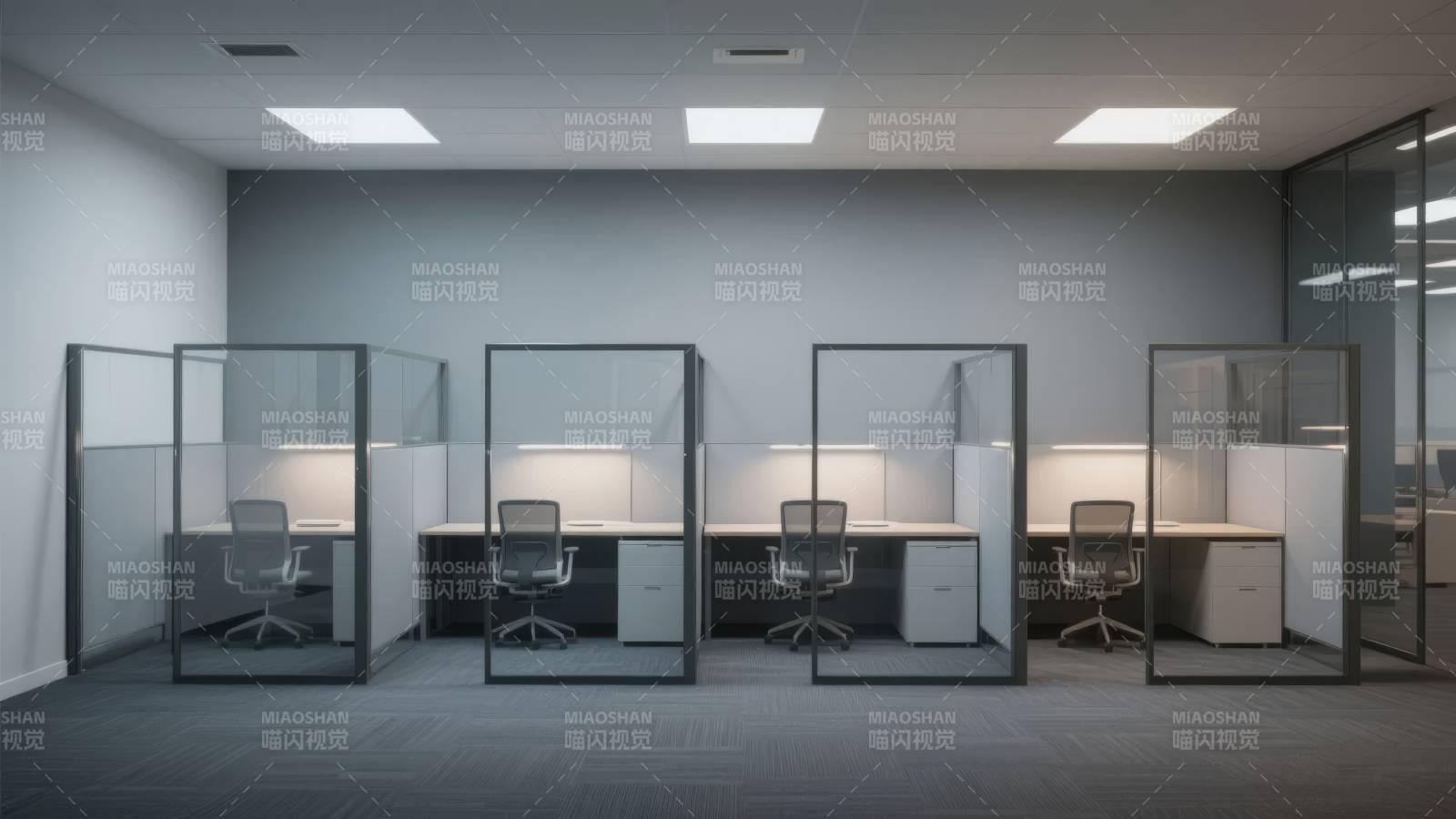 现代办公隔间设计图片