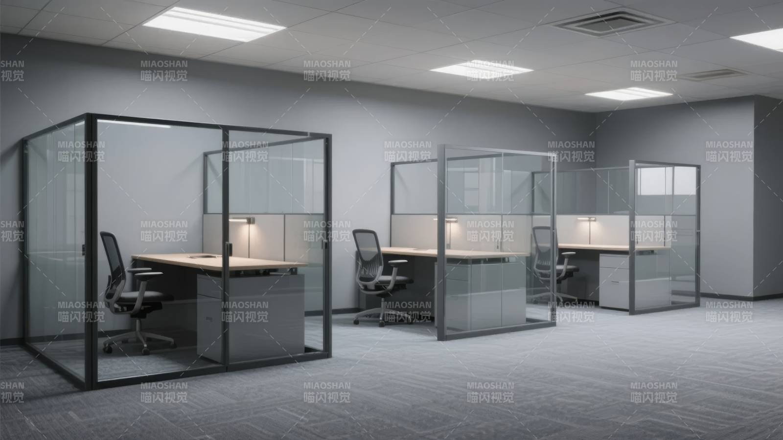 现代办公隔间设计图片