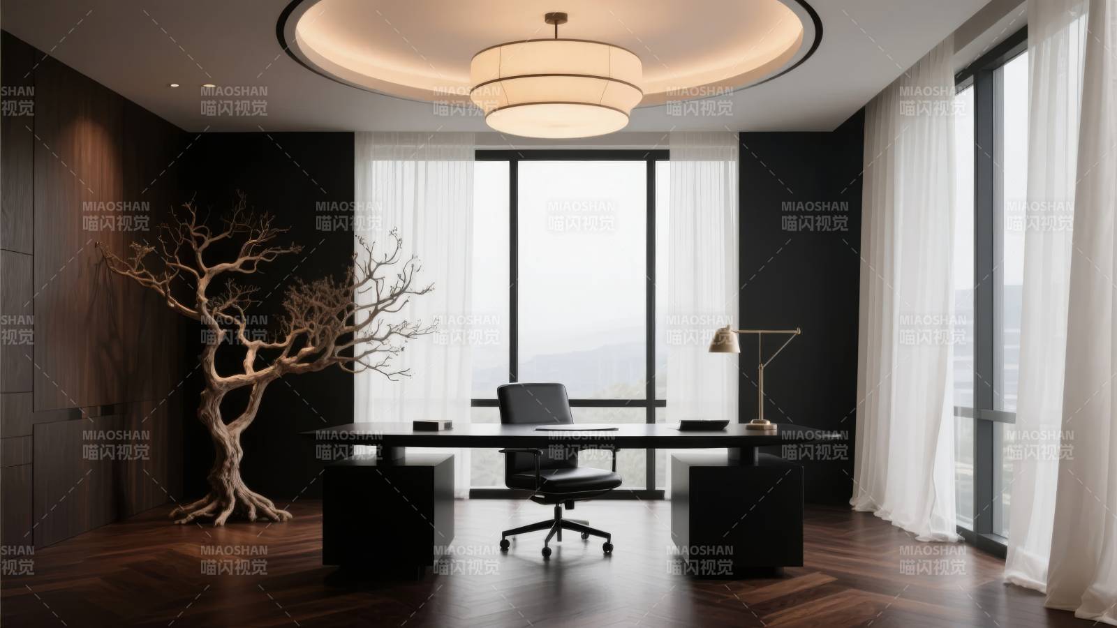 现代简约书房设计图片