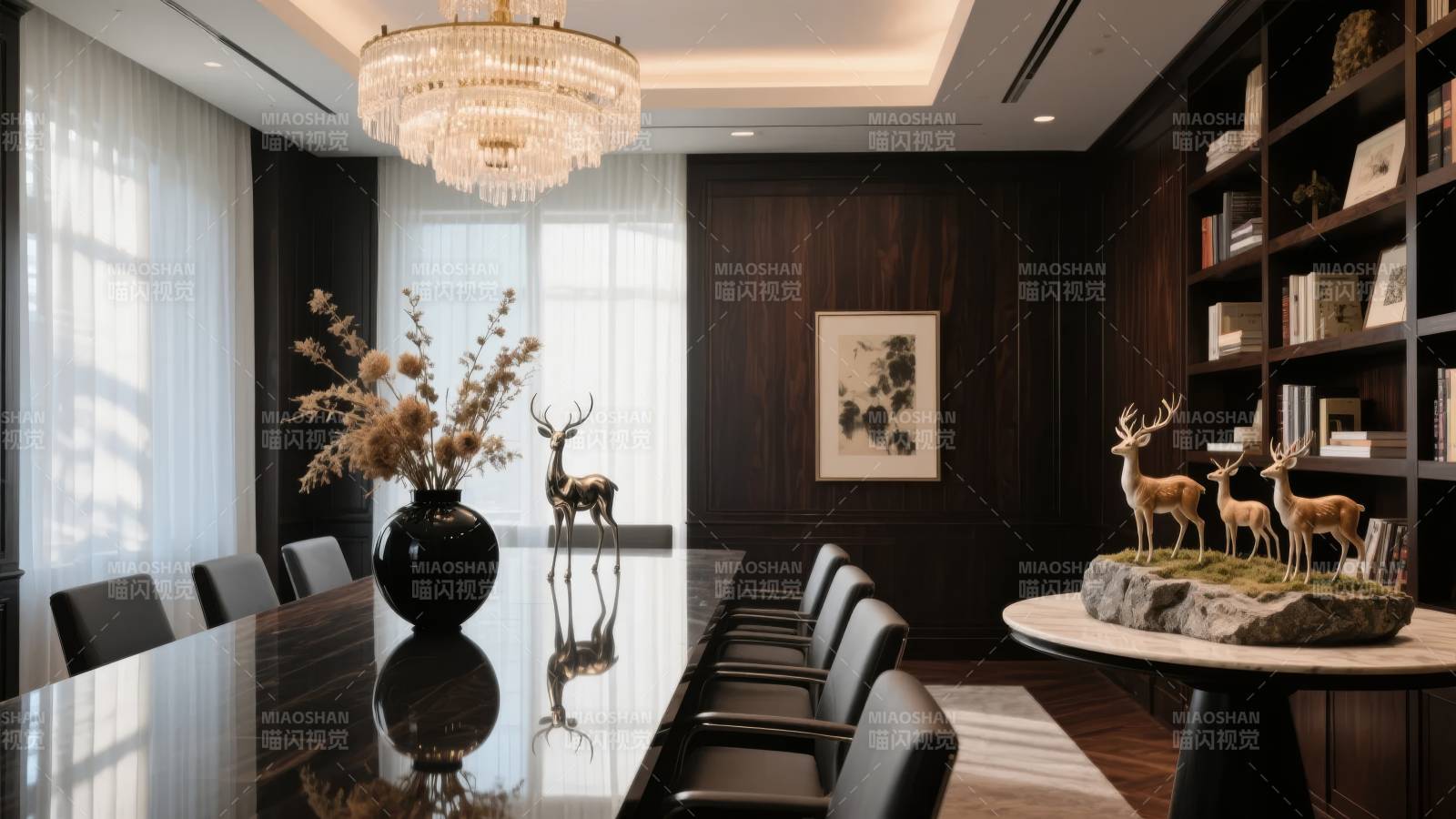 现代典雅会议室图片