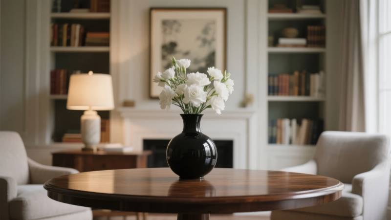 雅致客厅花艺摆设图片