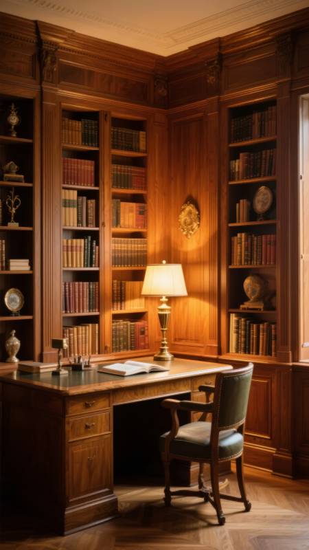 古典书房静谧雅致图片