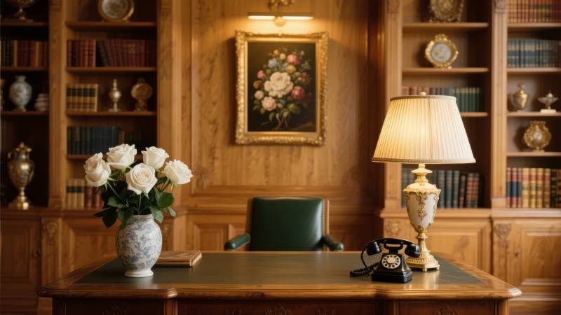 典雅书房静谧一角图片