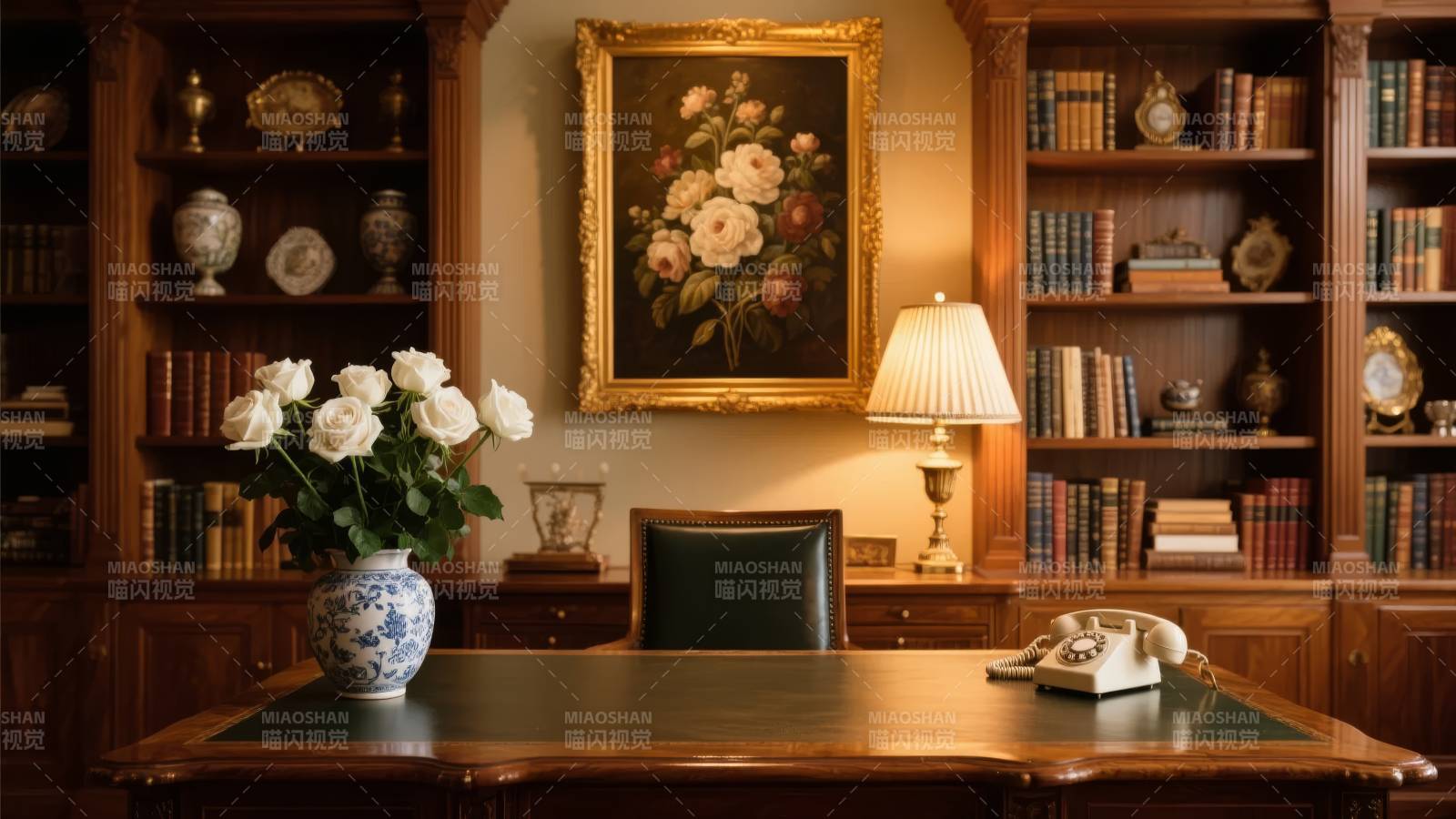 古典书房静谧雅致图片