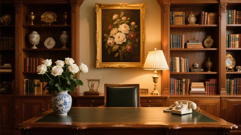 古典书房静谧雅致图片