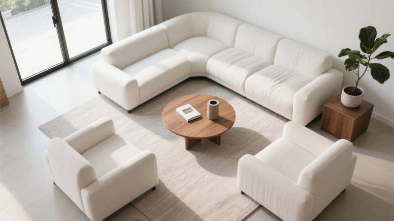 现代简约客厅布置图片