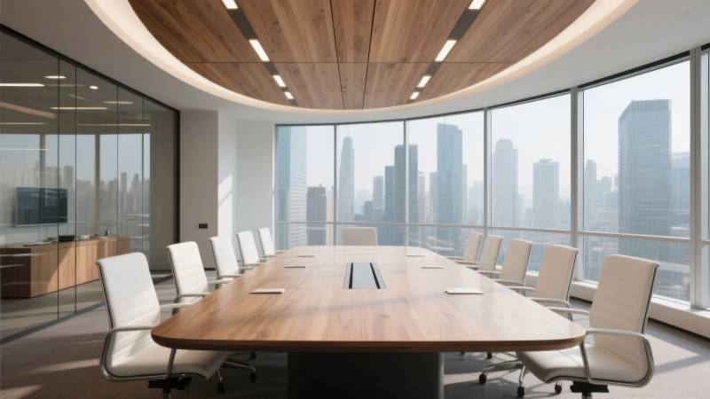 现代会议室全景图片