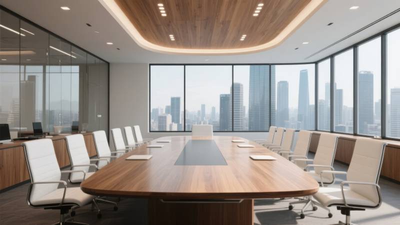 现代会议室全景图片