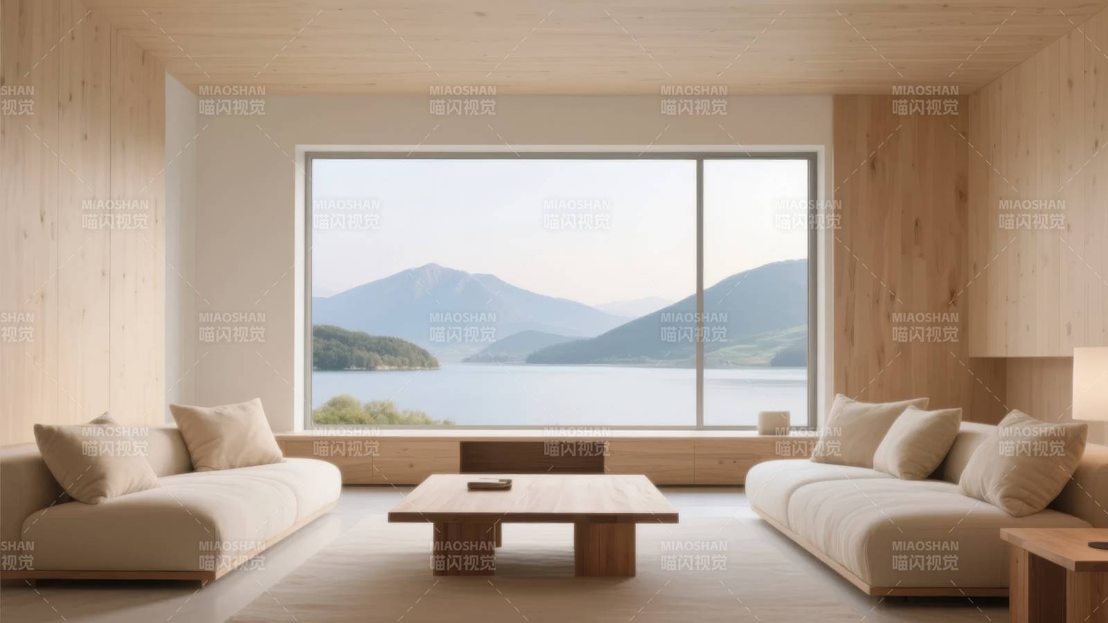 湖景木屋客厅图片