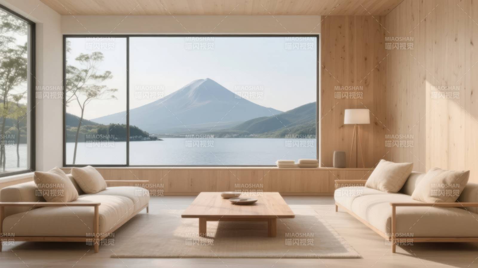 湖景木屋客厅图片