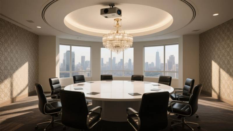 现代会议室全景图片