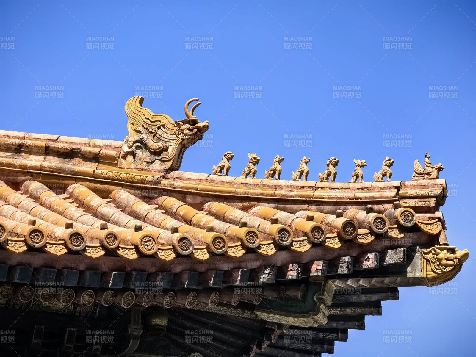 古建筑屋脊兽饰图片