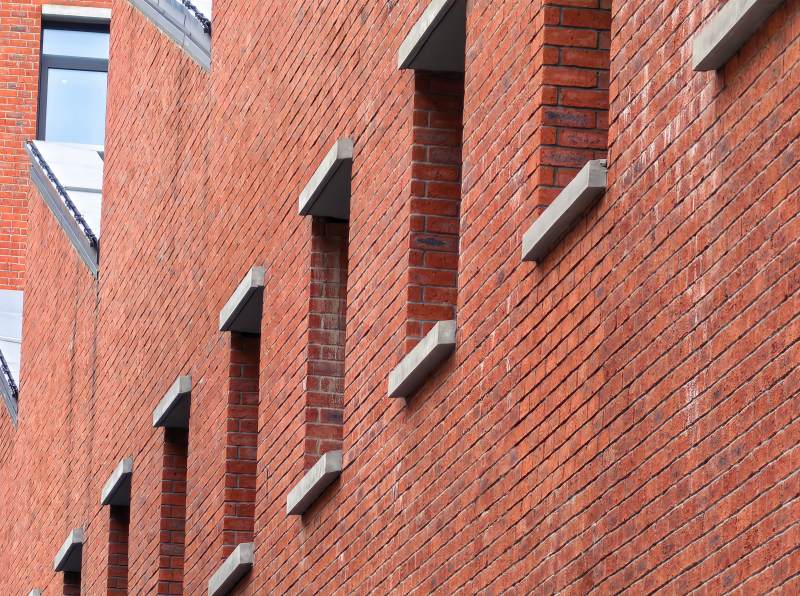 红砖建筑细节图片
