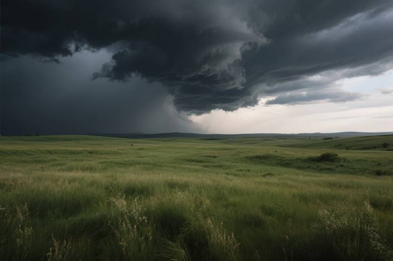 风暴来临前的草原图片