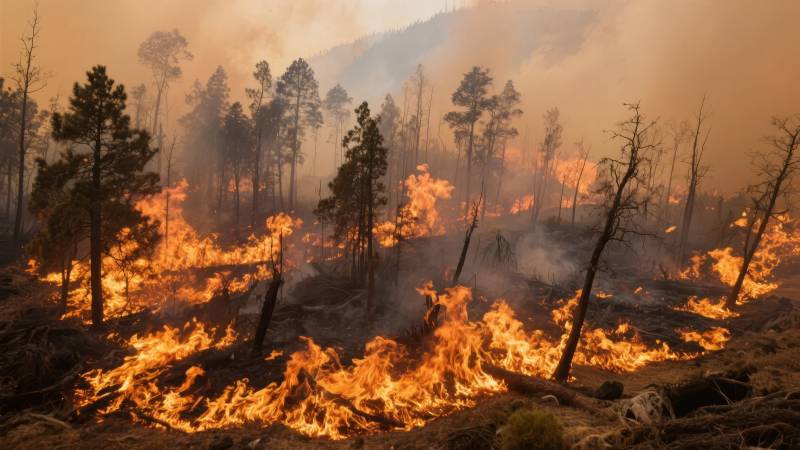 森林大火肆虐图片