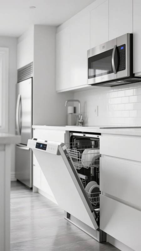 现代厨房洗碗机图片