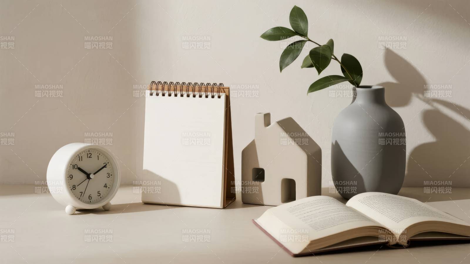 静谧书桌一角图片