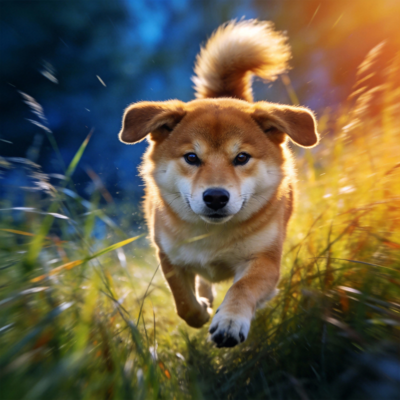 奔跑的柴犬图片