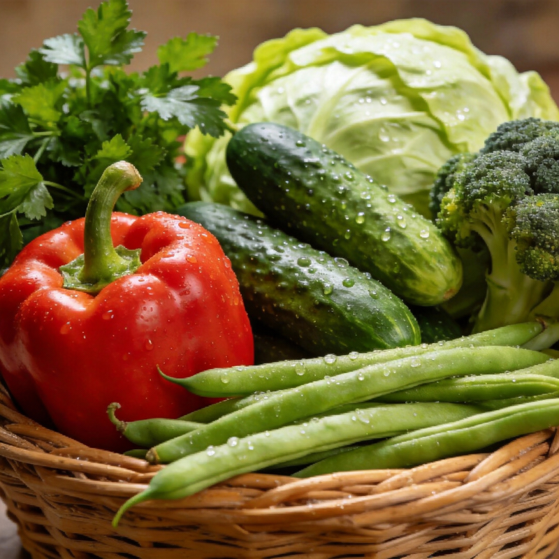 新鲜蔬菜篮图片