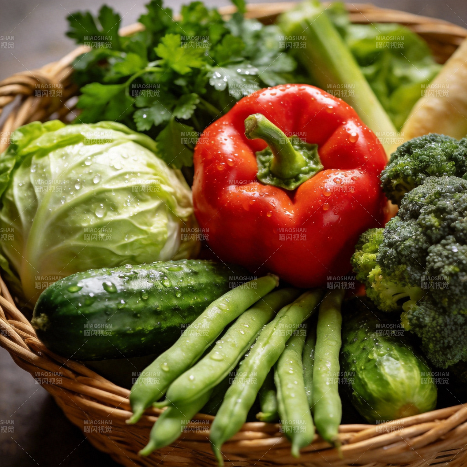 新鲜蔬菜篮图片