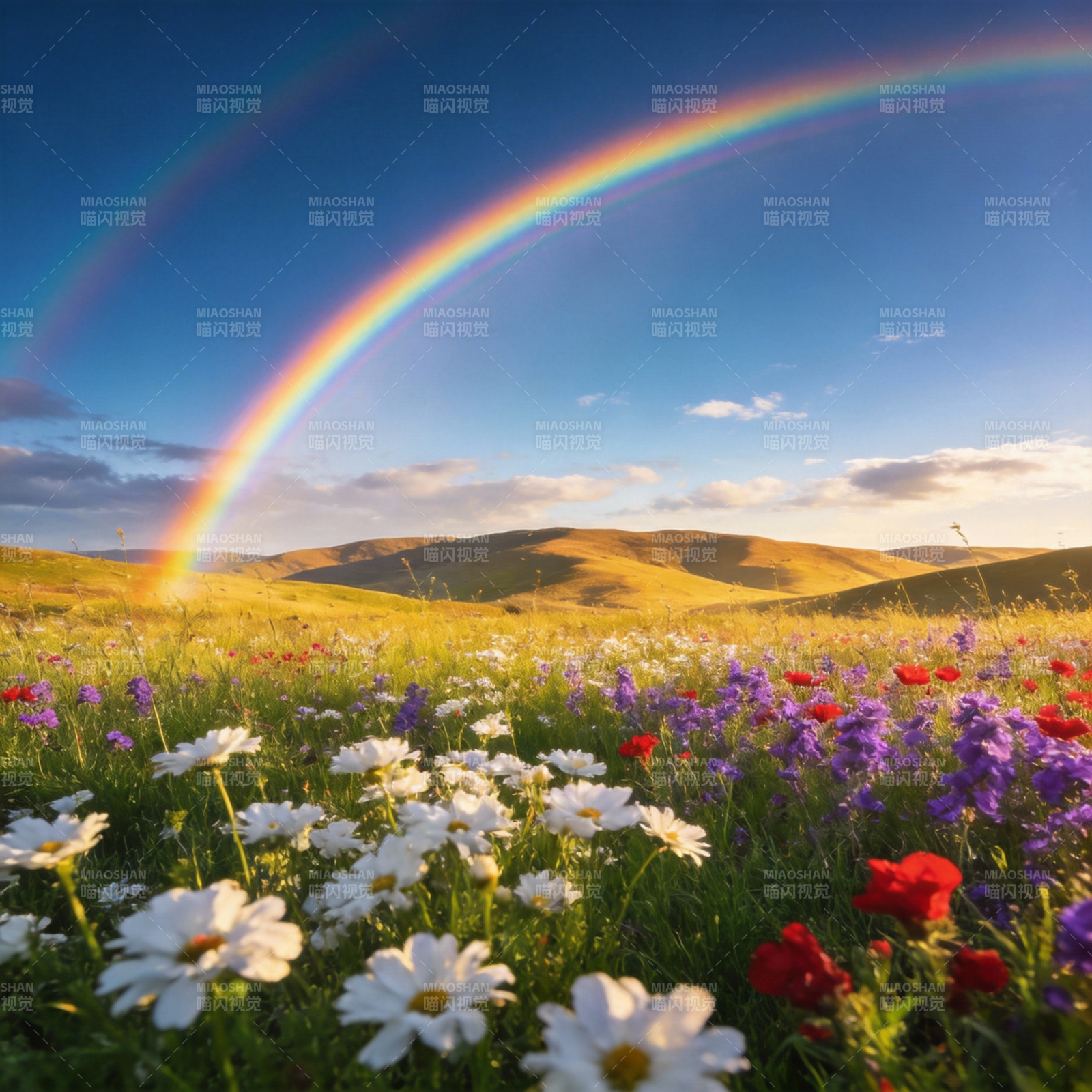 彩虹花海图片