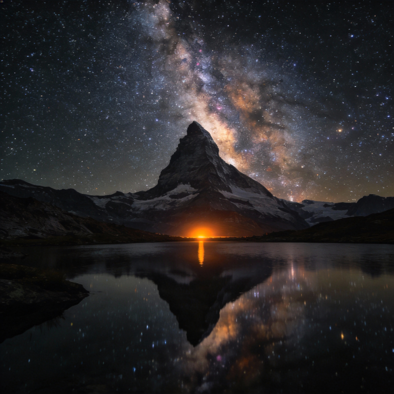 星河映山湖图片