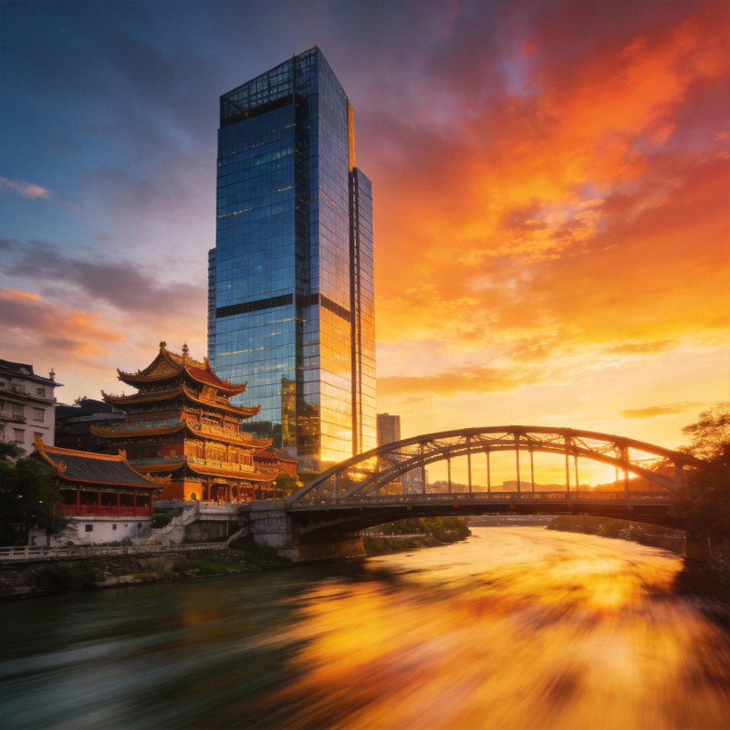 古韵今辉 桥映流光图片