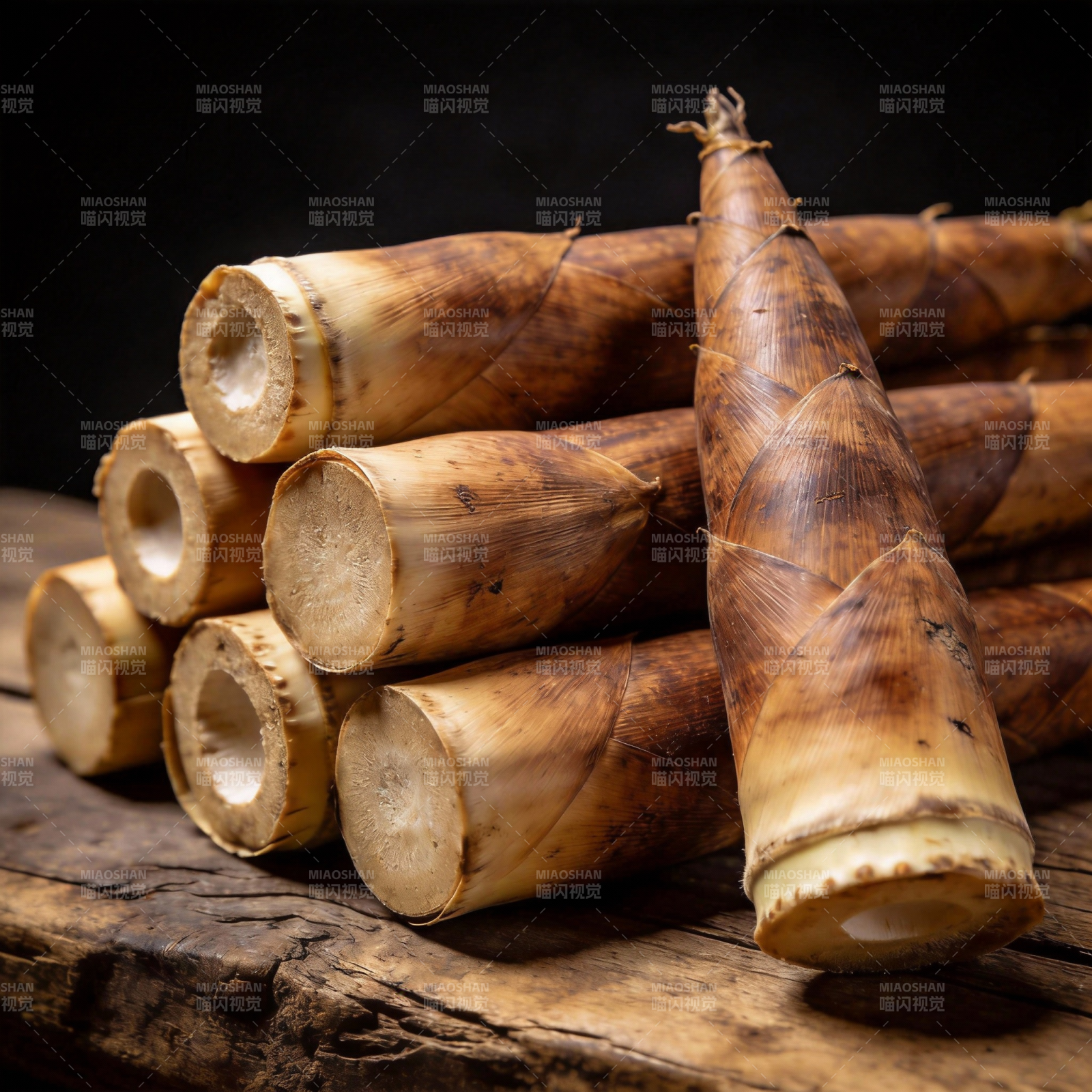 新鲜竹笋特写图片