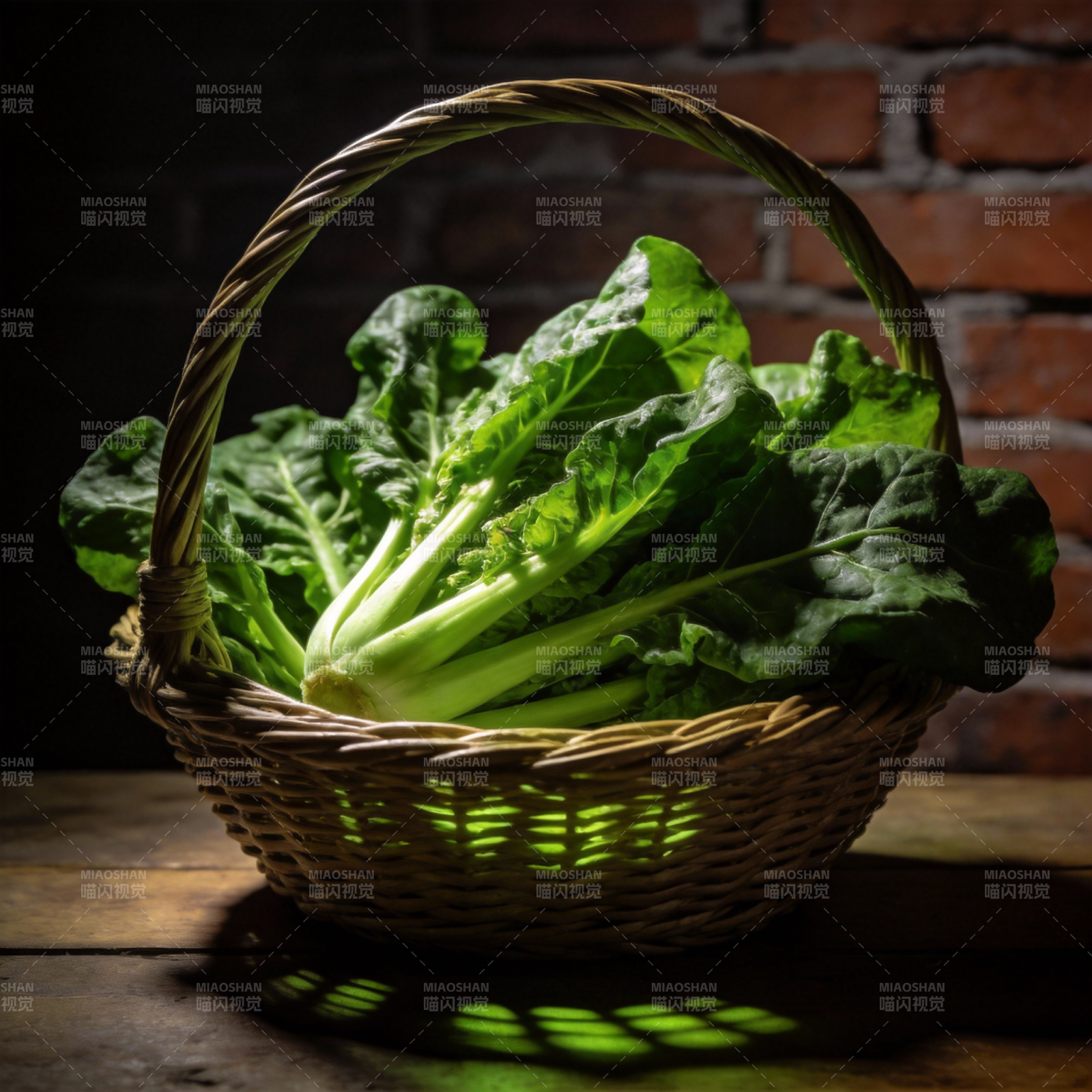 篮中青菜鲜嫩图片