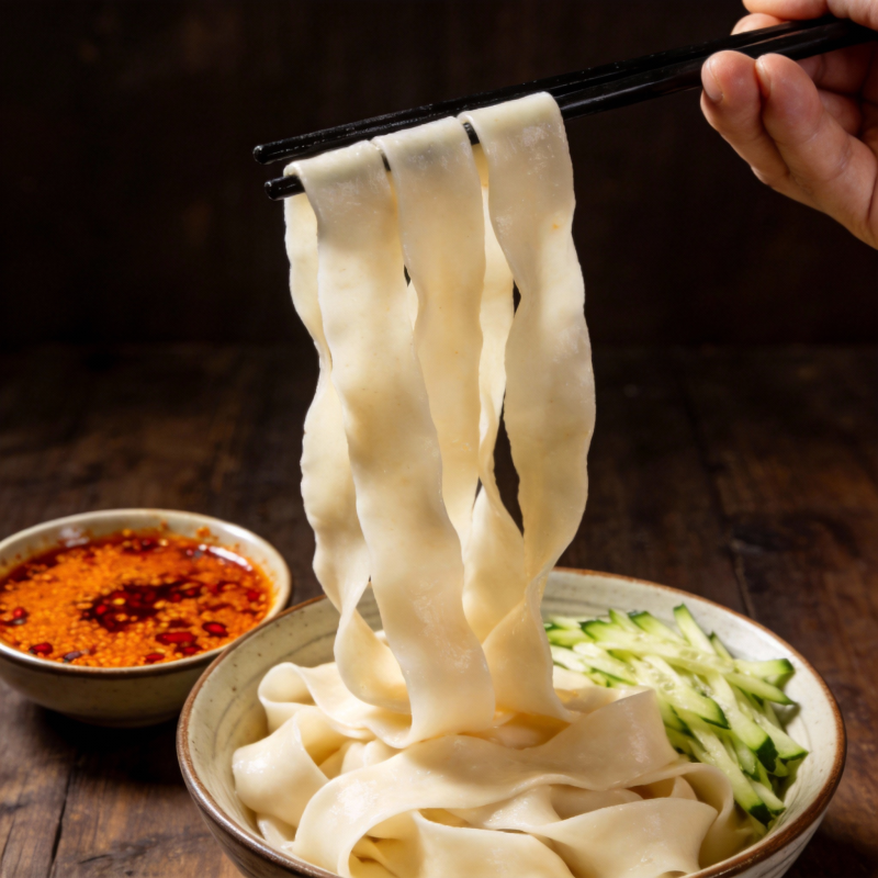 手擀面配辣油图片