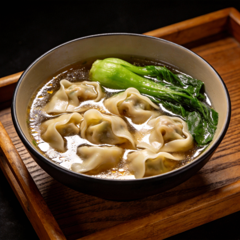 鲜美馄饨汤图片