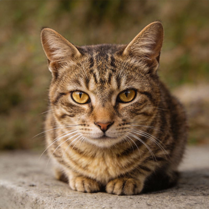 虎斑猫凝视图片