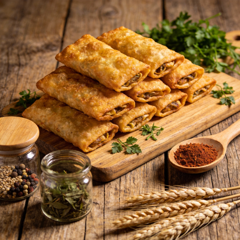 金黄酥脆春卷图片