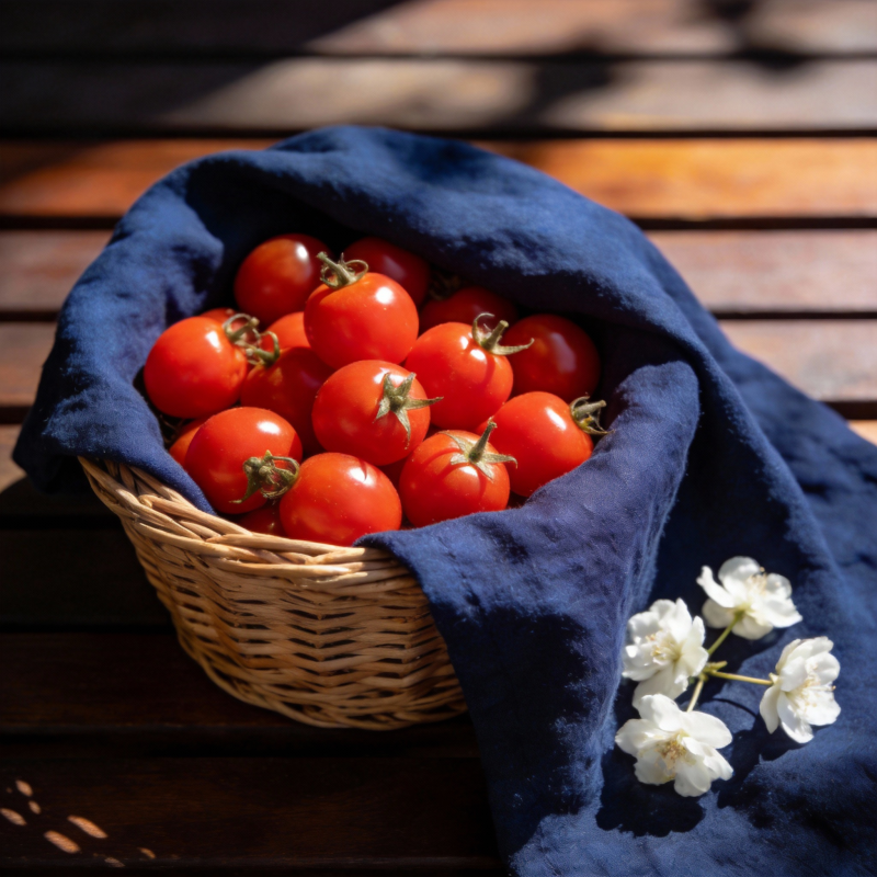 篮中樱桃番茄图片