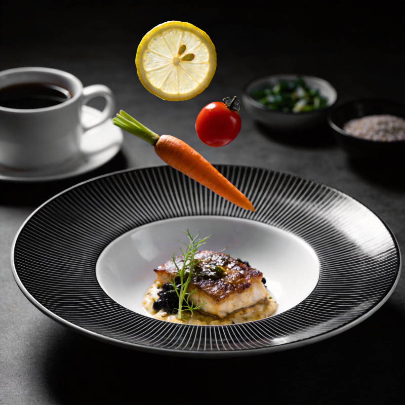 悬浮食材艺术盘图片