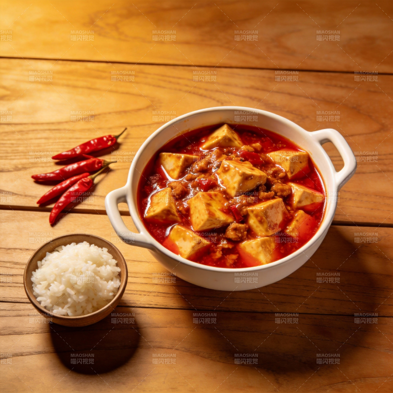 麻婆豆腐配米饭图片