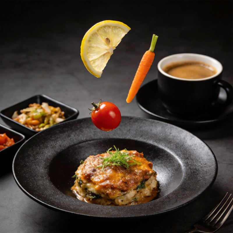 美味飞舞的食材图片